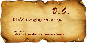 Diószeghy Orsolya névjegykártya